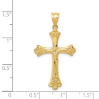 14K Yellow Gold Crucifix Pendant view 3