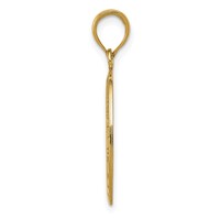 14K Yellow Gold Polished Solid Saint Christopher Medal Oval Pendant view 2