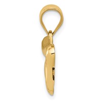 14K Yellow Gold Polished Chai Pendant view 2