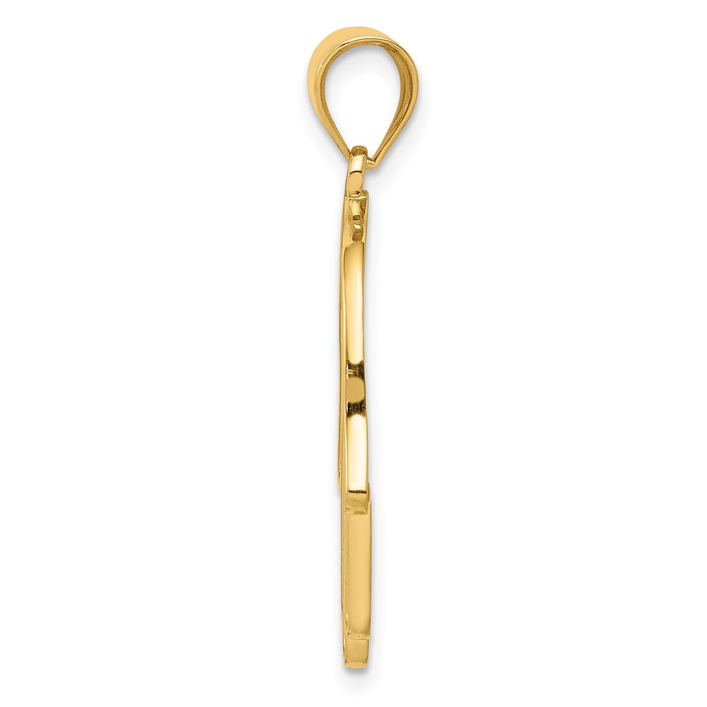 14k Filigree Hamsa Pendant (K5102)