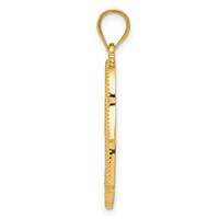 14K Yellow Gold Hamsa Charm with Star of David view 2