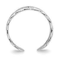14K White Gold Polished Celtic Knot Toe Ring view 2