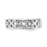 14K White Gold Polished Celtic Knot Toe Ring view 4