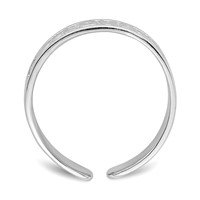 14K White Gold Polished Love and Hearts Toe Ring view 2