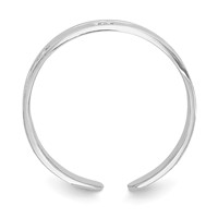 14K White Gold Polished Ring with Hearts Toe view 2
