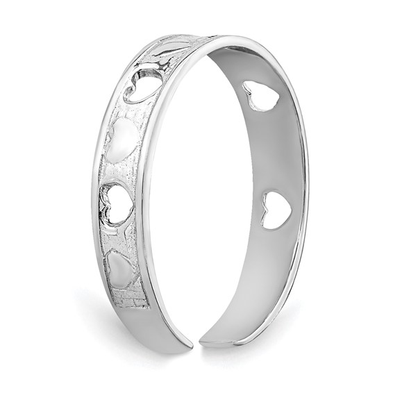 Gold Polished Heart Toe Ring