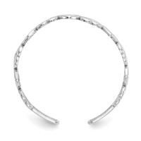 14K White Gold Open Hearts Toe Ring view 2