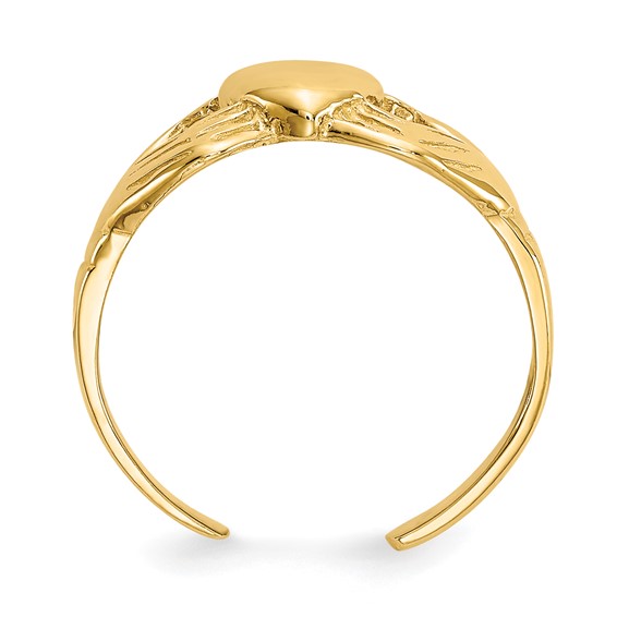 Gold Polished Claddagh Toe Rings