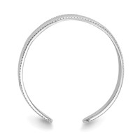 14K White Gold Adjustable 3mm Milgrain Band Toe Ring view 2