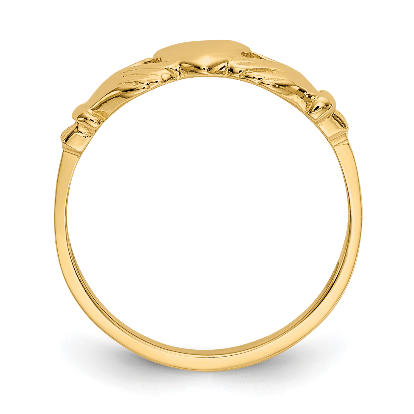 14k Claddagh Baby Ring K5114 - Picture 2 of 6
