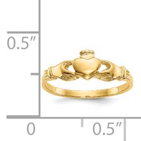 14K Size 1 Claddagh Ring view 3