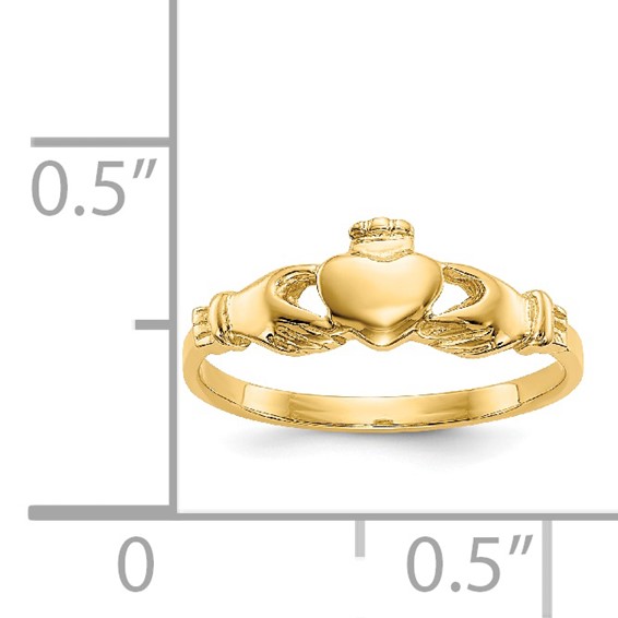 14k Baby Size 1 Claddagh Ring