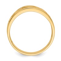 14K Yellow Gold Polished Claddagh Band view 2