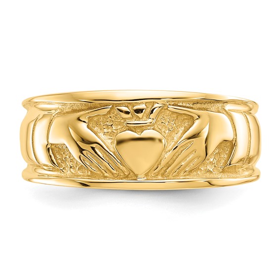 Gold Polished Claddagh Rings