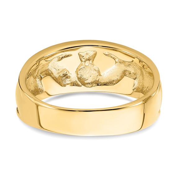 Gold Polished Claddagh Rings