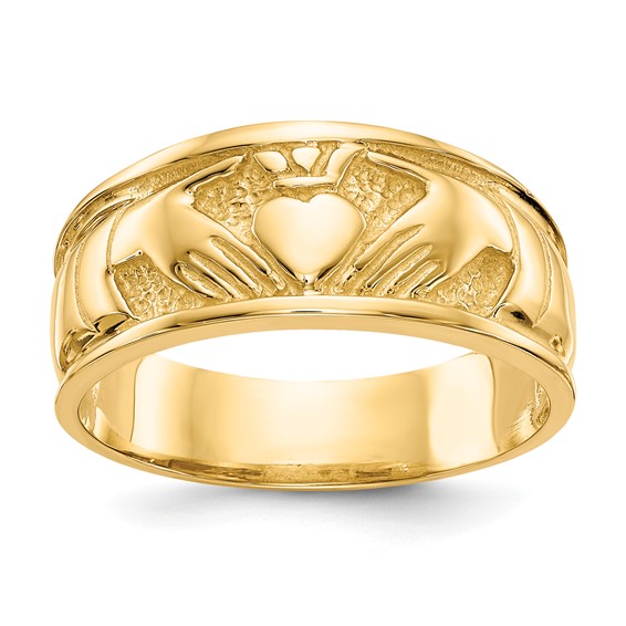 Gold Polished Claddagh Rings