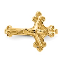 14K Yellow Gold Polished Crucifix Ring view 5