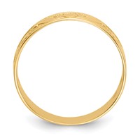 14K Yellow Gold Polished Claddagh Band view 2