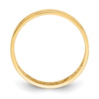 14K Yellow Gold Polished and Textured Scroll Filigree Band view 2