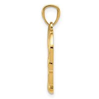 14K Polished Infinity Symbol Heart Pendant view 2