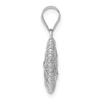 14K White Gold Open Wire Heart Pendant view 2