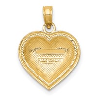 14K Polished Domed Heart Pendant view 4