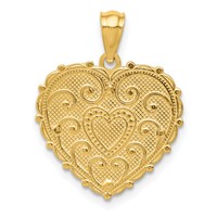 14K Tri-color Polished #1 Mom Shadowbox Pendant view 3