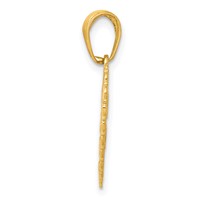 14K Yellow Gold Reversible for MY Sister Friends Forever Heart Pendant view 2