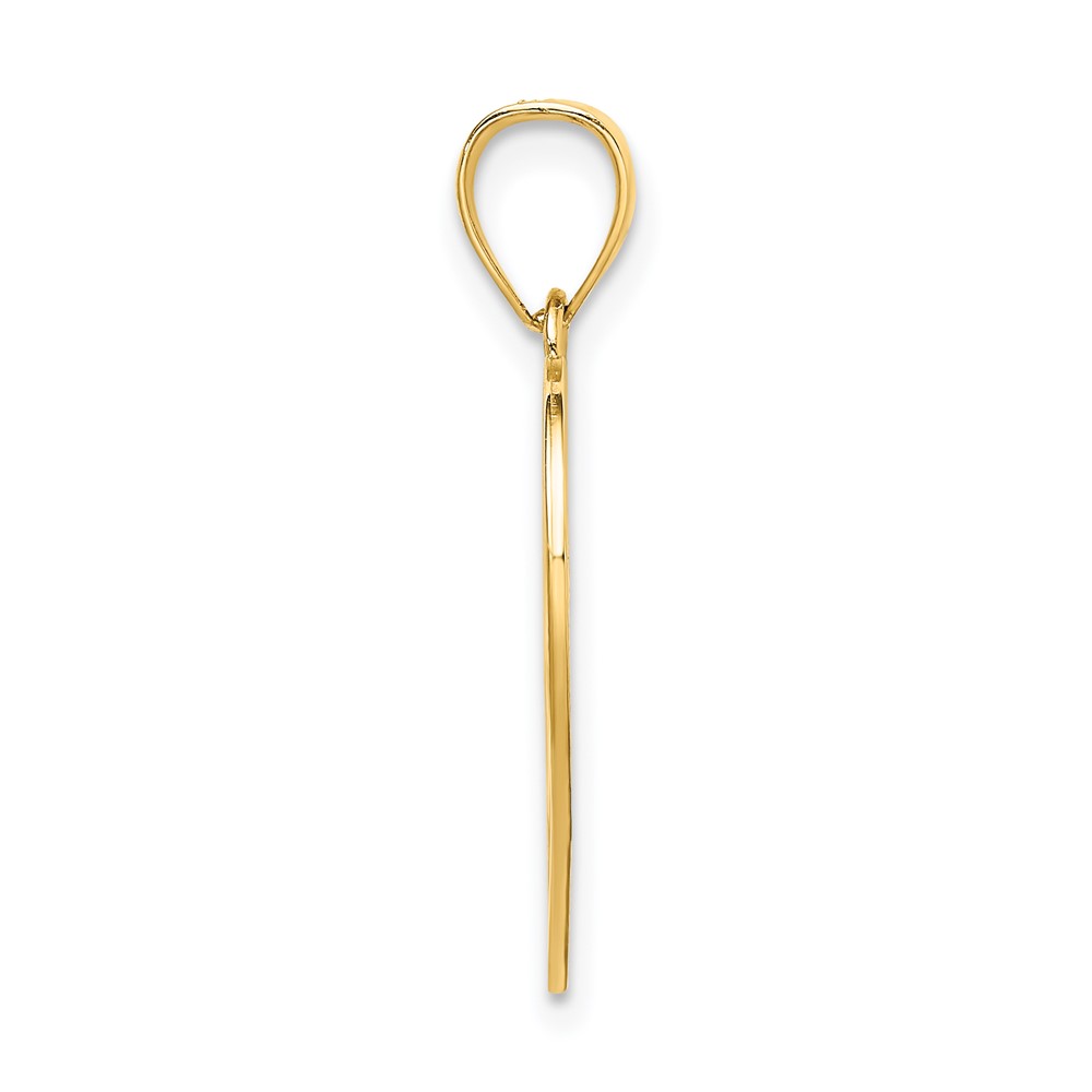 14k AMOR  in Cut-out Heart Charm (K5217)