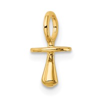 14K Yellow Gold Gold Polished 3-D Pacifier Charm view 5
