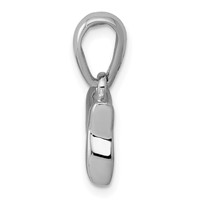 14K White Gold Polished Chai (Life) Pendant view 2