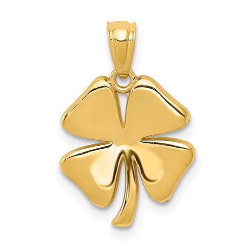 14K Yellow Gold Gold Polished 4 Leaf Clover Pendant