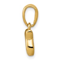 14K Yellow Gold Polished Chai Pendant view 2