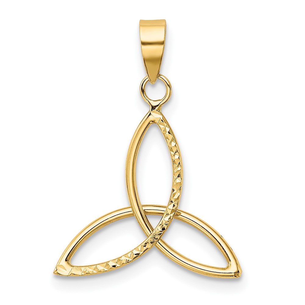 14K Diamond Cut Trinity Pendant (K5274)