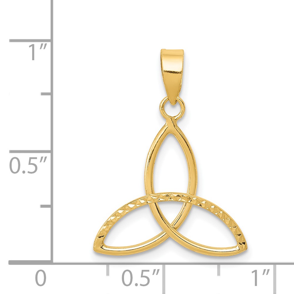 14K Diamond Cut Trinity Pendant (K5274)