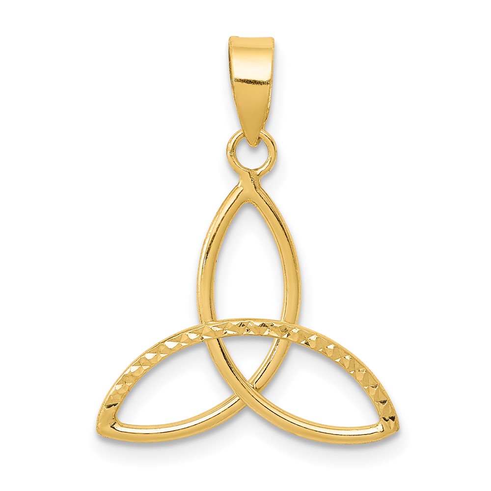 14K Diamond Cut Trinity Pendant (K5274)