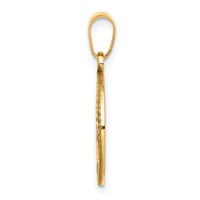 14K Yellow Gold Gold Polished Small Tree of Life in Round Pendant view 2