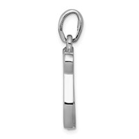 14K White Gold Chai Life Pendant view 2