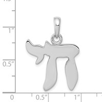 14K White Gold Chai Life Pendant view 4