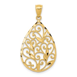 Filigree Teardrop Pendants