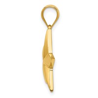 14K Yellow Gold Polished Star Pendant view 2