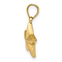 14K Yellow Gold Polished Small Star Pendant view 2