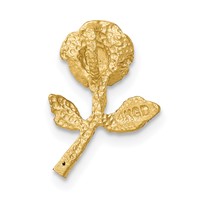 14K Satin Diamond-cut Rose Chain Slide view 3