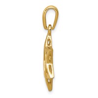 14K Yellow Gold Star of David Pendant view 2