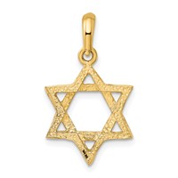 14K Yellow Gold Star of David Pendant view 3