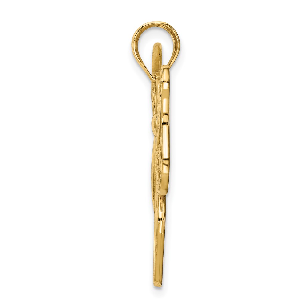 14k Polished Large Butterfly Pendant (K5328)
