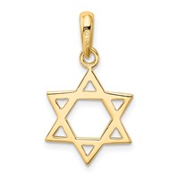 14K Yellow Gold Star of David Pendant view 3