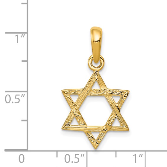 Gold Star of David Pendants