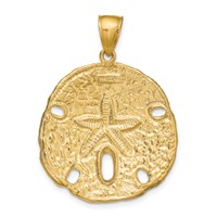 14K Large Sand Dollar Pendant view 4