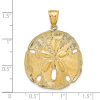 14K Large Sand Dollar Pendant view 3